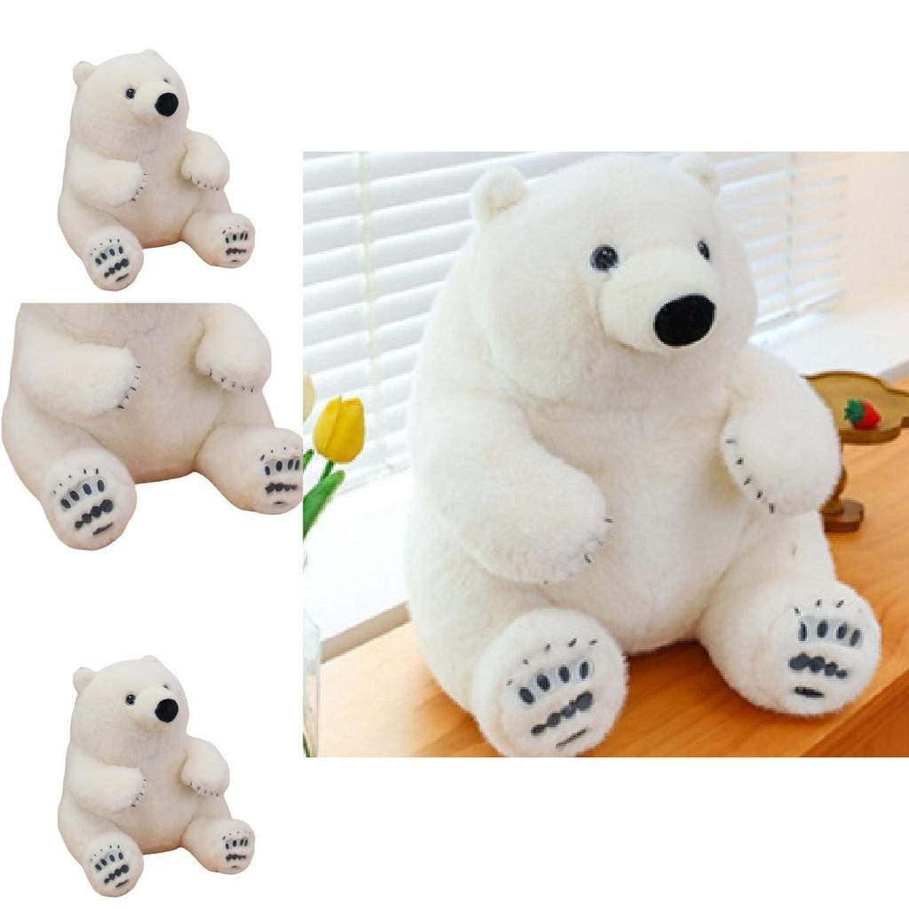 Charming Arctic Bear Plush Toy Cute Stuffed Animal For Kids Cozy Decorative Cushion