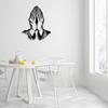 Black Metal Praying Hands Wall Art Religious Christian Faith Decor for Living Room Bedroom