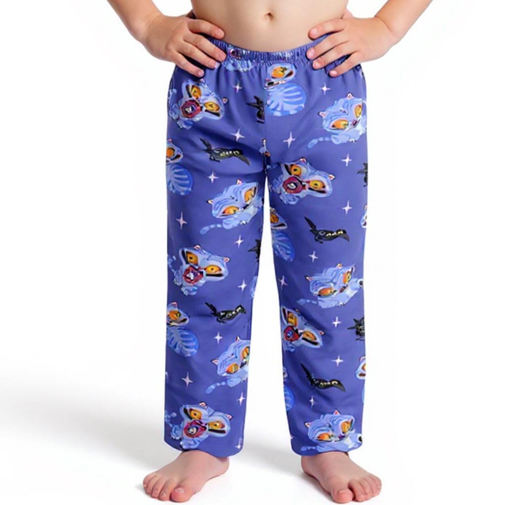 Anime Pajama Pants Sleepwear Casual Drawstring Elastic Waist Pants Comfy Straight Yoga Loose Trousers