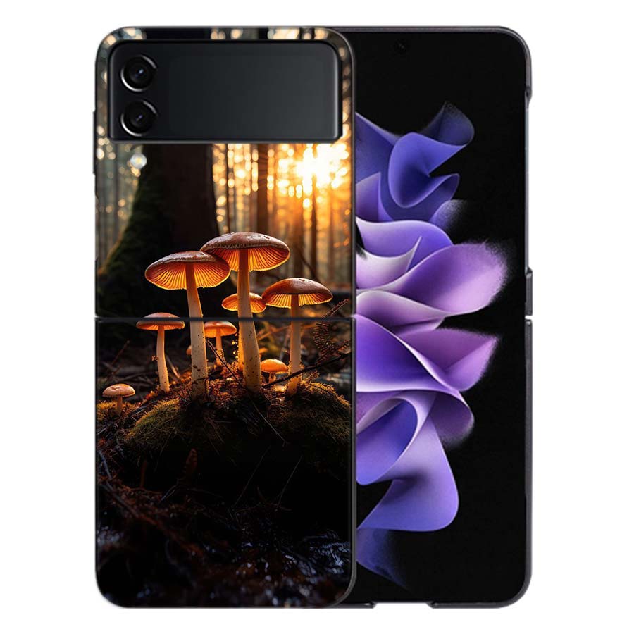 Fungal Aesthetics Phone Case For Samsung Z Flip 6 7 5G Galaxy Z Flip 5 4 3 5G Cases Shockproof Hard Cover TPU
