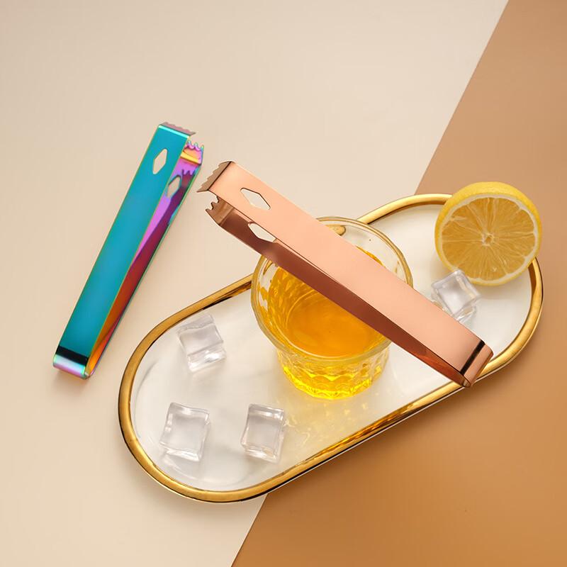 Zhishi 304 Stainless Steel Square Ice Tongs Set