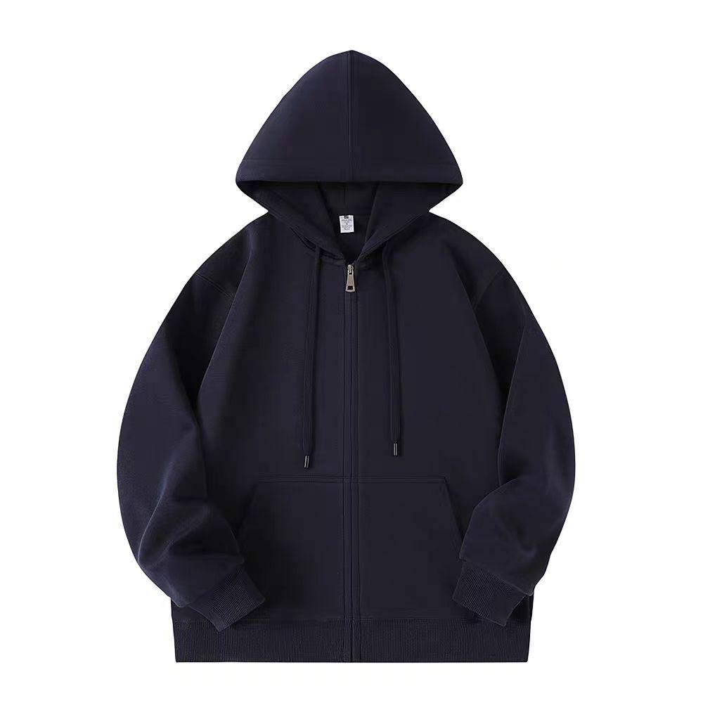 Unisex Retro Oversize Reißverschluss Hoodie, Mit Samt gefüttert, Herbst/Winter Sportbekleidung Cardigan