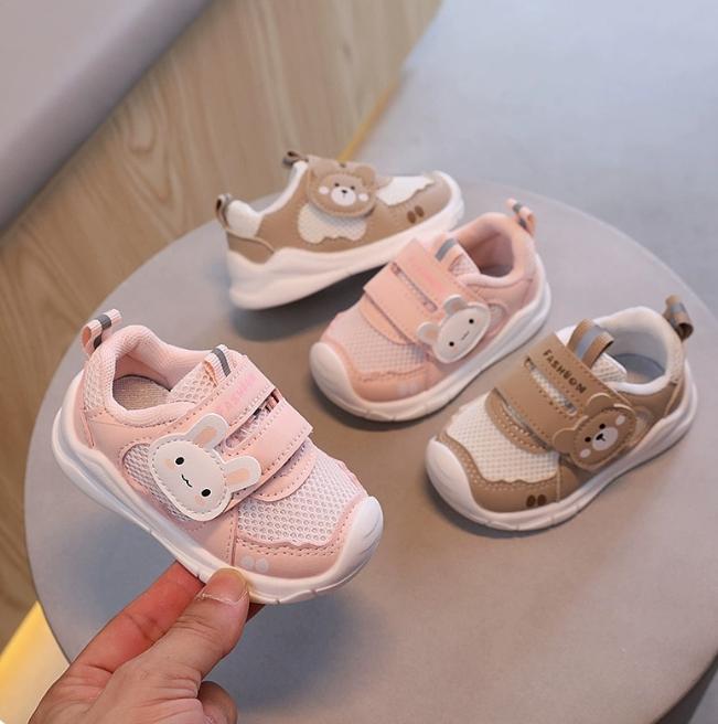 Comfor Girls Shoes Spring New Baby Shoe Soft Soled Child Shoes Fashion Girls' Sports Shoe Cartoon Kids Mesh Shoes