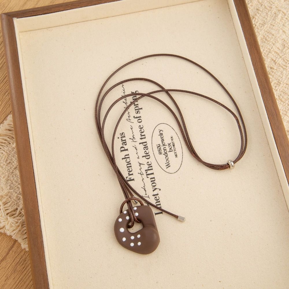 Heart Pendant Heart Pendant Necklace Black Cord Drop Heart Necklace Sweater Necklace  Gift Giving