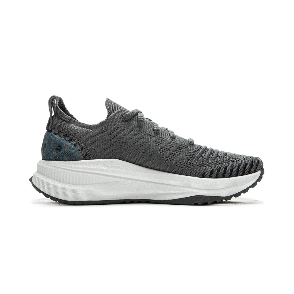New LiNing Comfortable Shock Absorbers Slip Resistant Abrasion Resistant Breathable Low Top Running Shoes Men's Black Gray ARSU065-4