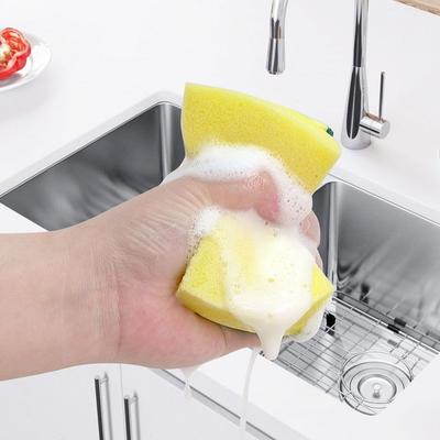Durable Reusable Dishwashing Sponge Highly Absorbent Double-sided Cleaning Brush Rust Removing Cleaning Wipe Household Cleaning