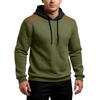 Men's Hooded Sweatshirt, Contrasting Color Sweatshirt, Sports   Casual Jacket
