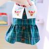 Pet Clothes Christmas Day Style New Teddy Bigbear New Year's Dog Christmas Clothing Elk Plaid Skirt