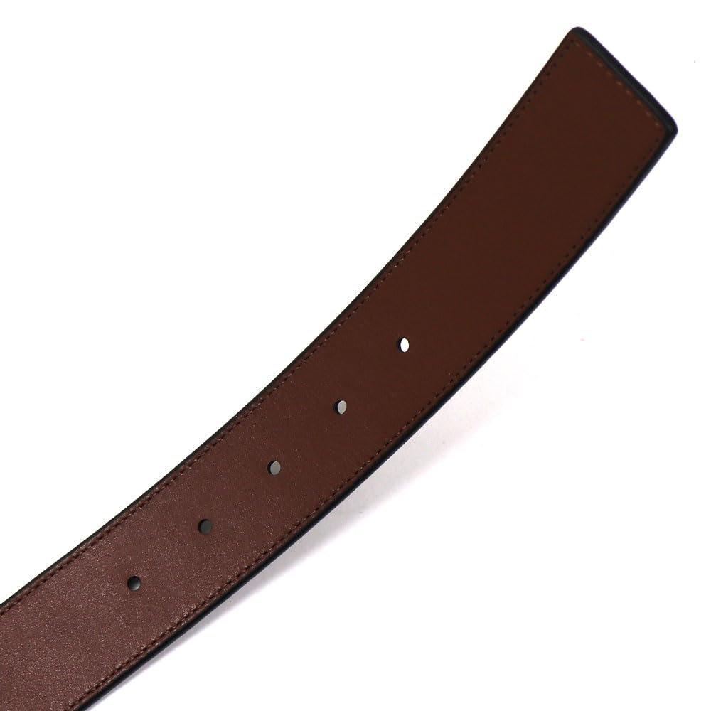 Black X Dark CQ009 QBLVW [Coach] Men's Belt, Reversible, Saddle, [Used]