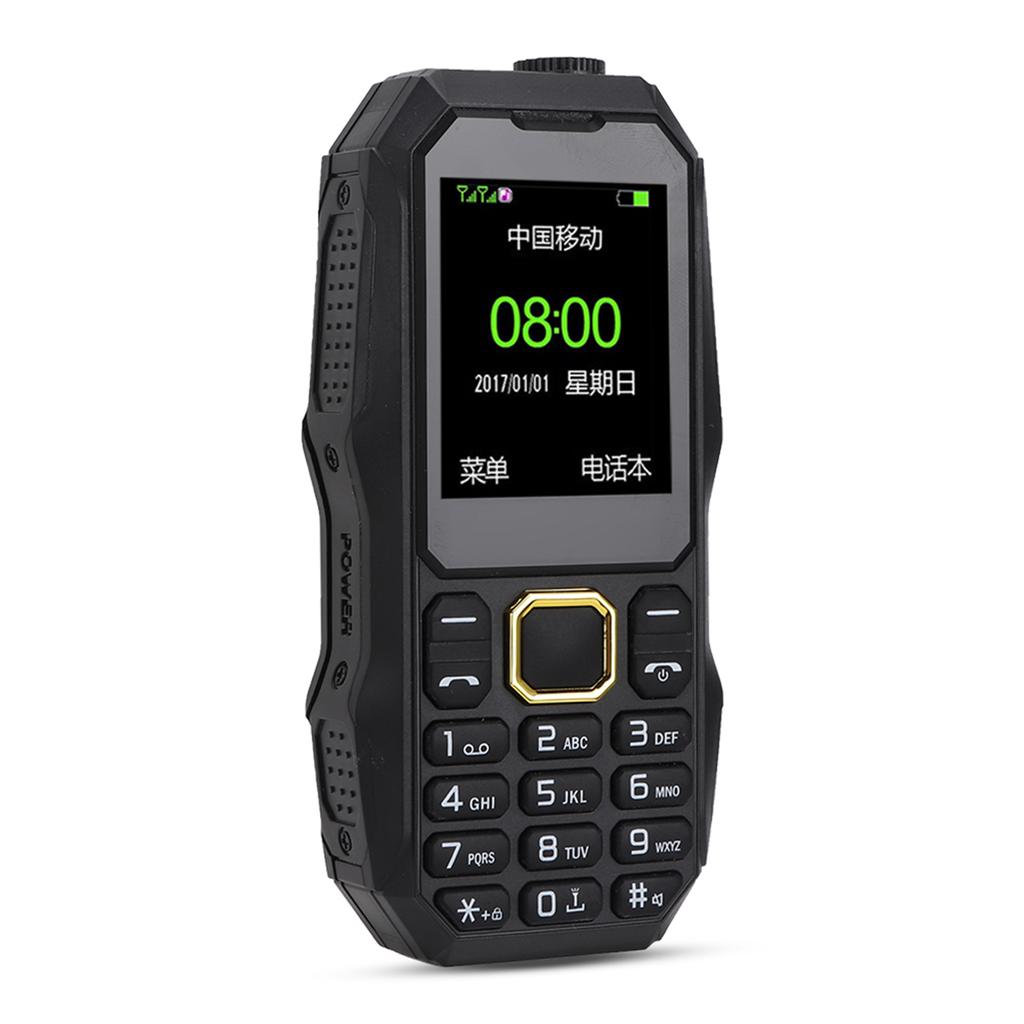 Outdoor Dual SIM Long Standby Mobile Phone 5800mAh Cellphone Black(EU Plug 110‑240V)