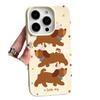 Ins Storm Point Puppy for Apple 16promax Mobile Phone Case for IPhone15plus Cartoon 14pro Skin Pattern
