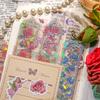 10 Stück/Packung Retro Blumenrahmen Lesezeichen Relief Vergoldung Studenten Lesezeichen Aufkleber Lehrerbedarf