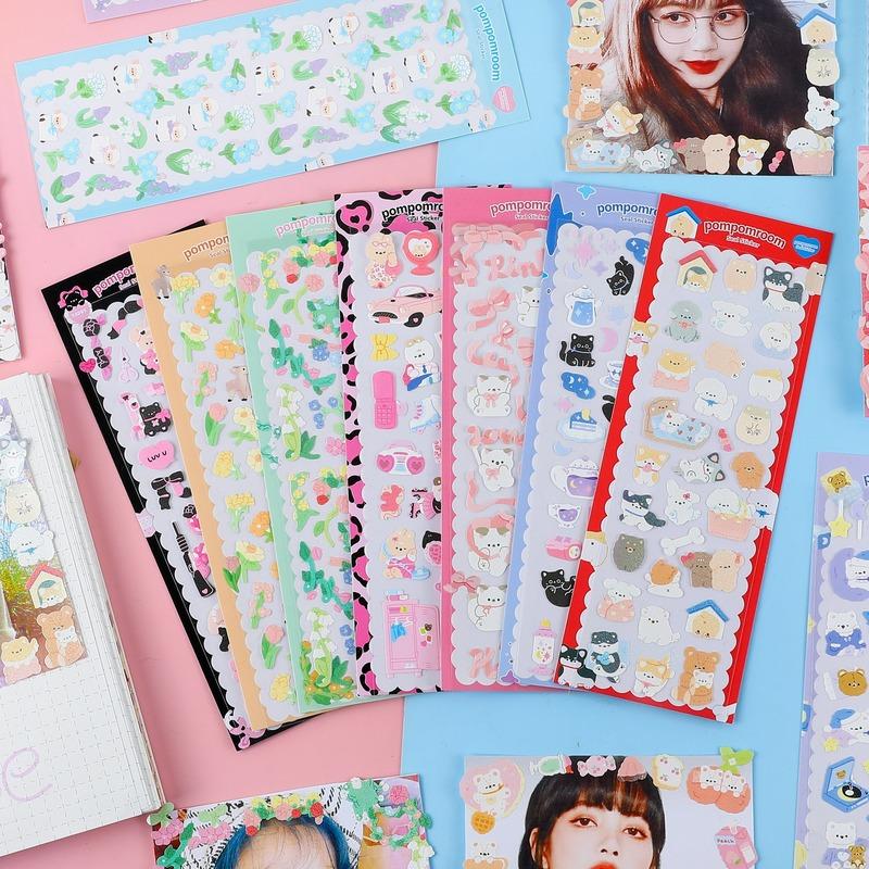 Creative Circus Glitter Decorative Stickers Scrapbook Diy Junk Journal Aesthetics Happy Planning Stationery Sticker