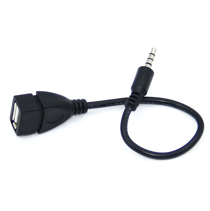 0.2 M 3.5Mm Male Audio Aux Jack To Usb 2.0 Type A Female Otg Converter Plug