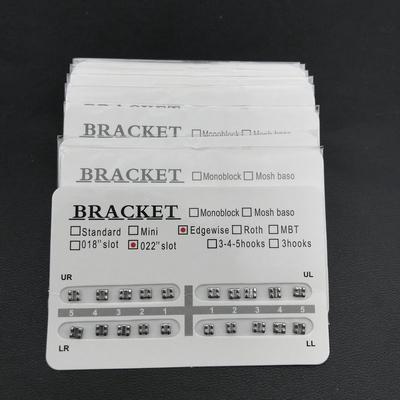 10 Packungen Metallzahnzähne Kieferorthopädie Standard-Hochkantklammern Zahnspangen ohne Haken/3 Haken/345 Haken