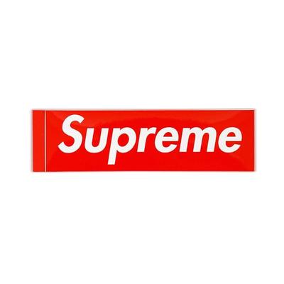 Supreme Box Logo Sticker, Red, One Size