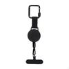 Retractable Keychain Reel Keyring Metal 24 Inches Steel Cable Black Extendable Key Chain