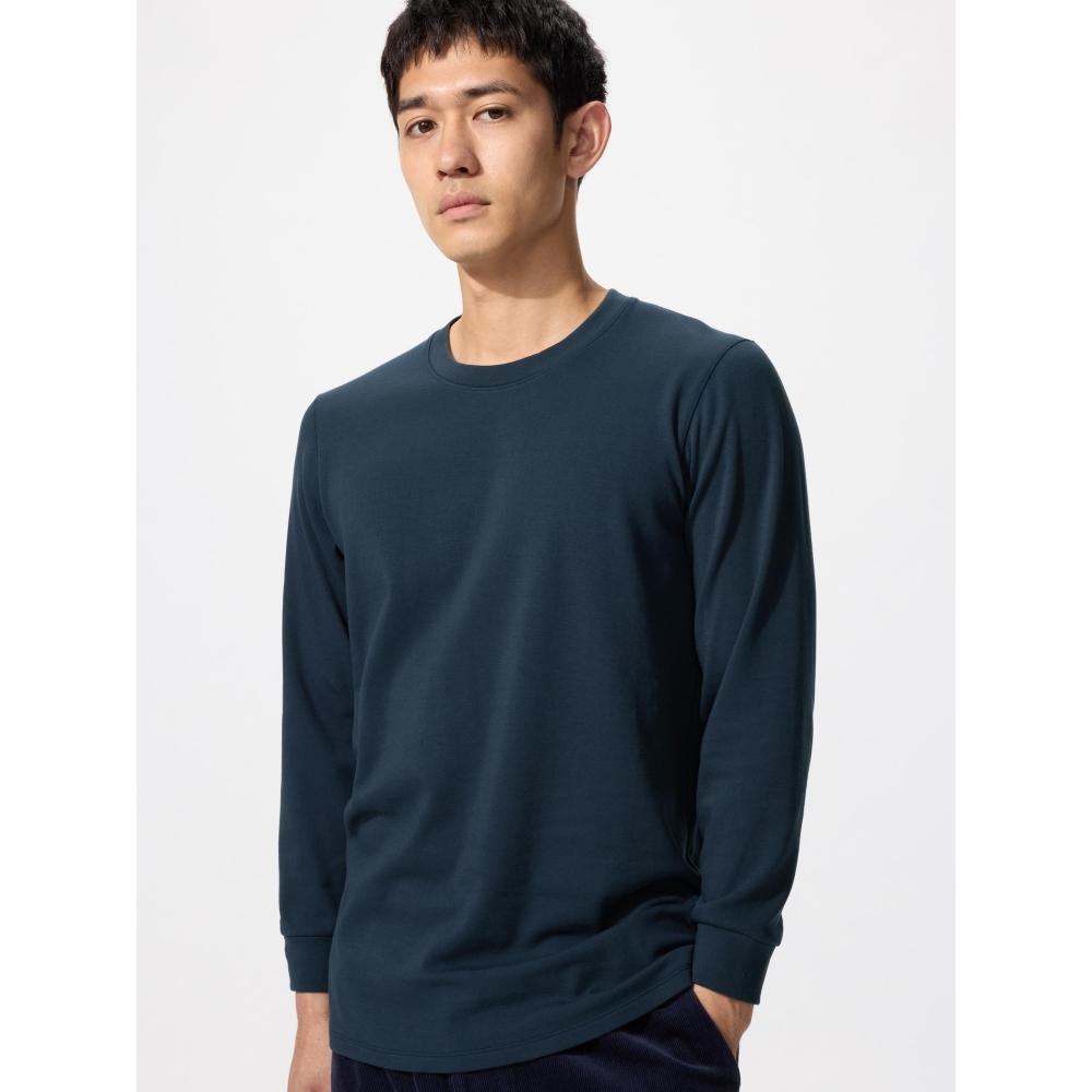 Uniqlo HeaTTech CoTTon Crew Neck T 9 Sleeve