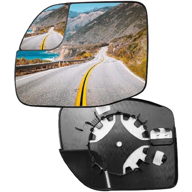 

Replacement Driver Side Mirror Glass Fit for Ford Maverick 2022-2024 – Power Adjustable & Heated to Defrost in Snow/Rain, OEM Fit Direct Install Driver Side