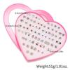 36 Pairs Non-allergenic Heart Box Earring Set - Fashionable, Non-repeating Designs for Women and Best Friends.
