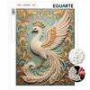 DIY Pearl Gem Elegant Peacock Pattern Shining Bead Craft Art Home Wall Ornament Simple Unframed Room Decoration Art Exquisite Floral Backdrop
