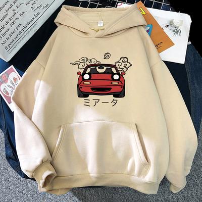 Anime Hoodie JDM Japanese Automotive Printed Hoody Women Crewneck Sweatshirts Men Long Sleeve Pullover Tops