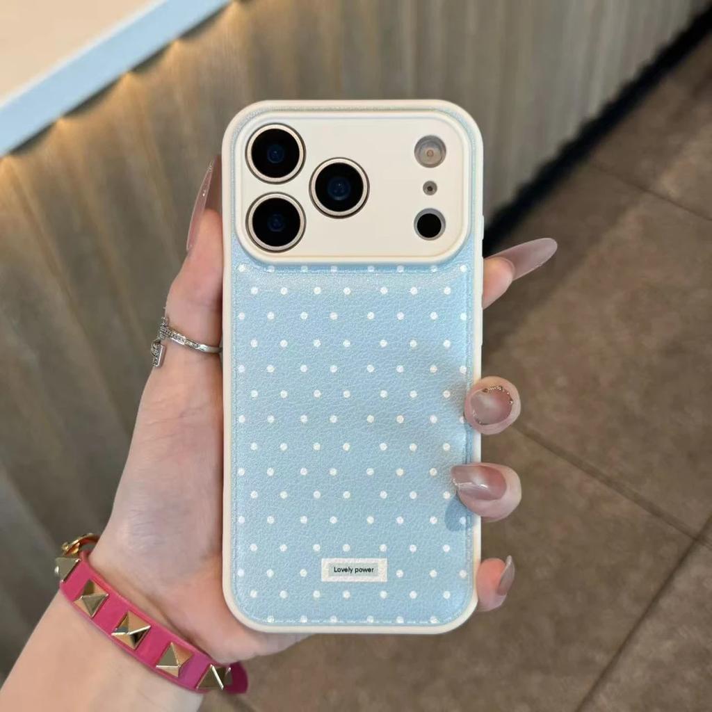 ins autumn and winter polka dot air cushion shell is suitable for Apple 17Promax mobile phone case IP16/15 anti-drop 14 new 13 sets