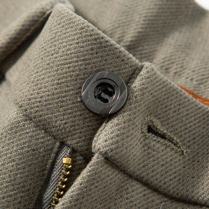 MONTAGUT Men's Wool Blend Straight Fit Trousers