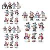 Natural Wood Christmas Ornaments for Festive Atmosphere 10/20/30Pcs Snowman Wooden Ornaments, Watercolor Slice Hanging Decor, Xmas Eco Friendly Winter