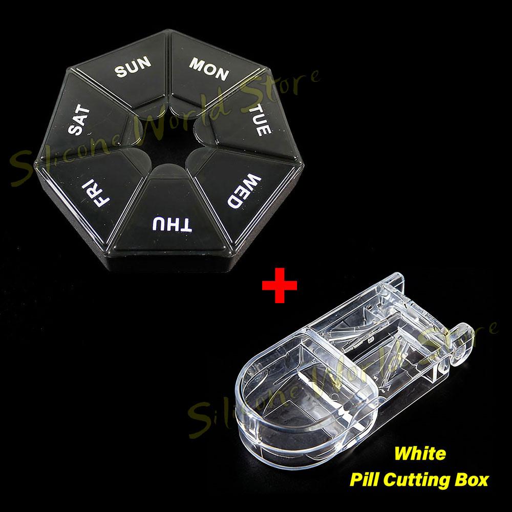 SW Portable Travel 7 Grids Pill Box Weekly 7 Days Pills Case Vitamin Fish Oils Medicine Storage Container Organizer Jewelry Box