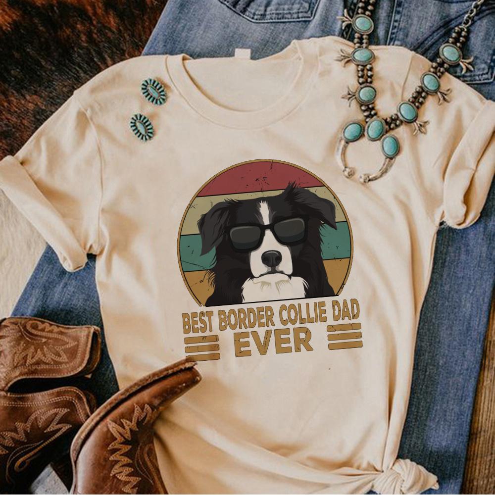 Border Collie t shirt Women streetwear Y2K harajuku tshirts girl y2k clothes
