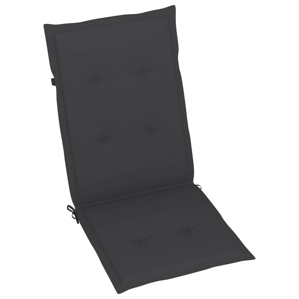 Foldable Garden Chairs 3 pcs with Cushions Solid Acacia Wood