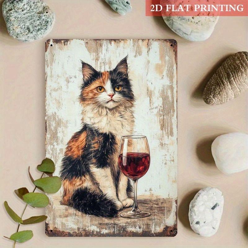 Old-Fashioned Animal Theme Metal Tin Sign for Kitchen Bar Coffee Shop Interior