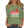 Women's Casual Fashionable Sexy Comfortable Neck Three-Quarter Sleeve Top