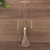 1-5pcs Ramadan Moon Tassel Wooden Beads Ornament Eid Mubarak Muslim Islamic Party  Decoration For Home Wall Door DIY Craft Gift