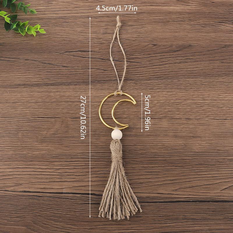 1-5pcs Ramadan Moon Tassel Wooden Beads Ornament Eid Mubarak Muslim Islamic Party Decoration For Home Wall Door DIY Craft Gift