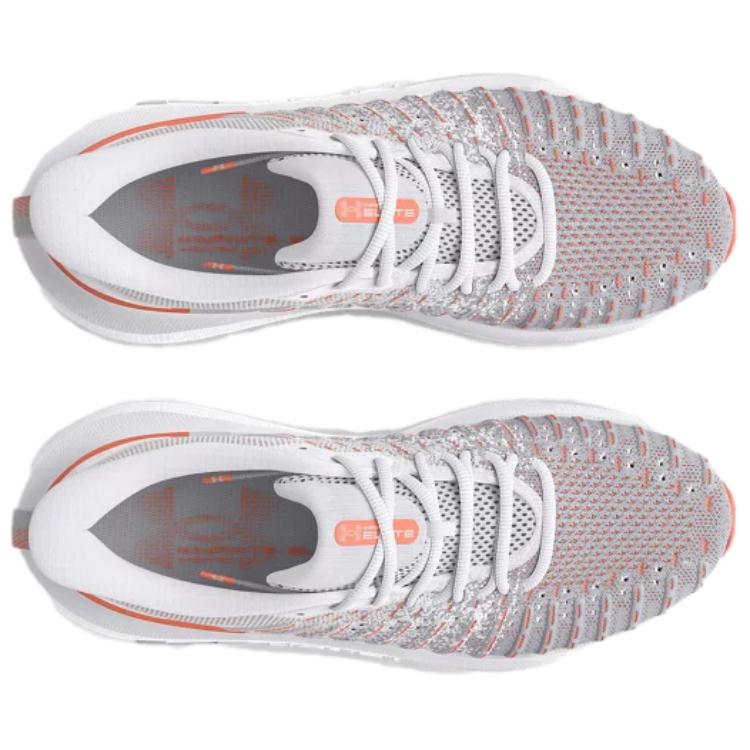 Under Armour HOVR Infinite Elite Halo Grey Flare Orange Men Sneakers White 3027189-104