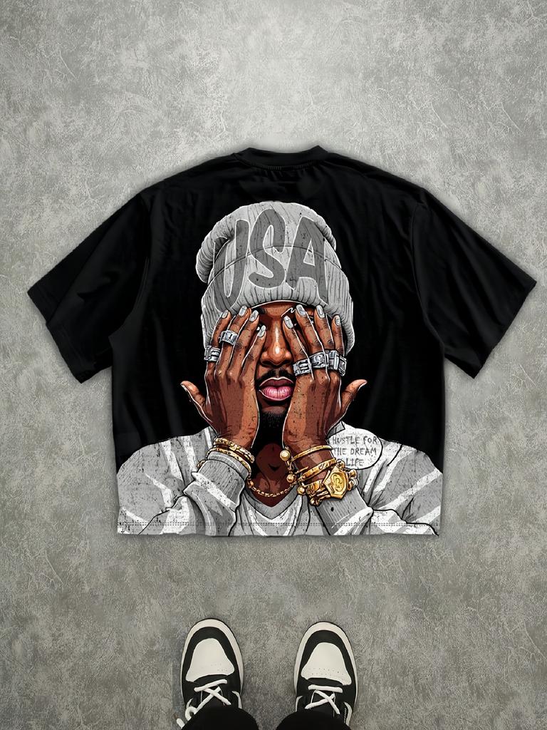 Men'S Summer Short Sleeve Print T-Shirt Women's Clothing Y2k Short Sleeves Classic Sweatshirt Sports Graphic