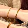 Vintage Gradient Tiger Eye Stone Bracelet Light Luxury Charm Bracelets for women High Quality Party Wedding Fine