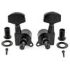 Musiclily Pro L3R3 Locking Tuning Pegs, 18:1 Gear Ratio, Large Hex Buttons, 45° Screws, for Acoustic/Electric Guitars, Black