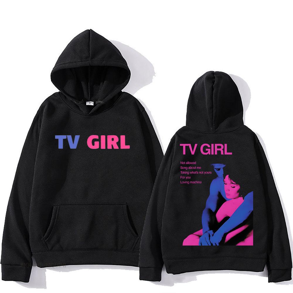 TV Girl Hoodeds With Hooded Harajuku Casual Retro Sweatshirt for Autumn/Winter Fleece Clothing Sudaderas Hoody