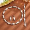 European and American Fashion Retro Pearl Necklace Earrings Set Elegant Bridal Wedding Jewelry 2026