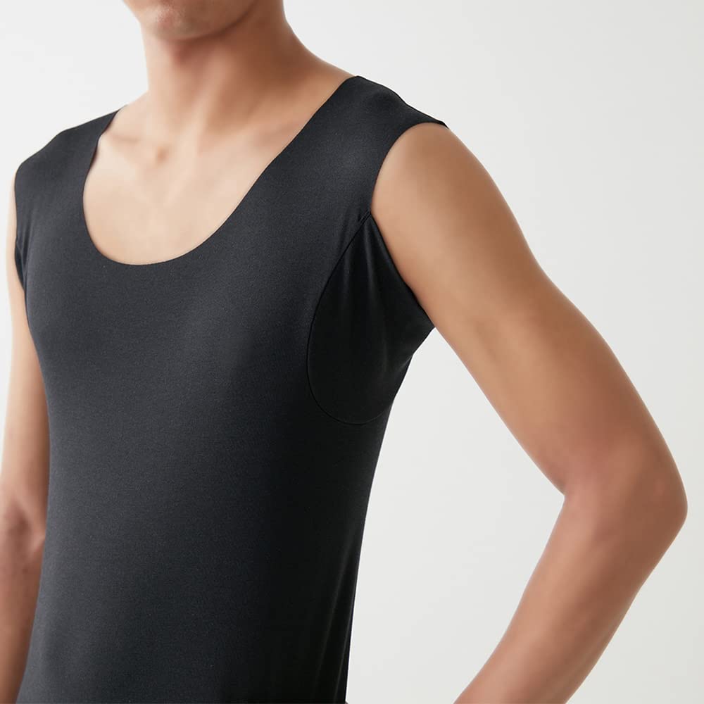 Gunze CUT OFF Series Sweat Pads for Sleeveless Shirts Size M in.T (YG T-Shirts), Men's, Black,