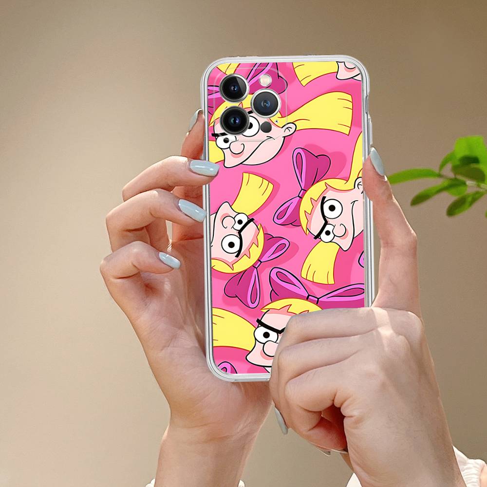 Hey A_Arnolds Cartoon For IPhone 11 12 13 14 15 16 17 Pro Max Plus 13 Mini Silicone Soft Transparent Back