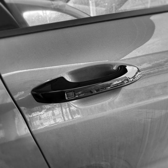 4PCS Glossy Black Exterior Door Handle Cover Trim for For Kia K5 Touch Sensitive