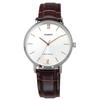 Casio Quartz Ladies Watch LTP-VT01L-7B2 Silver & Brown Leather Band, Silver & Brown Leather, LTP-VT01L-7B2