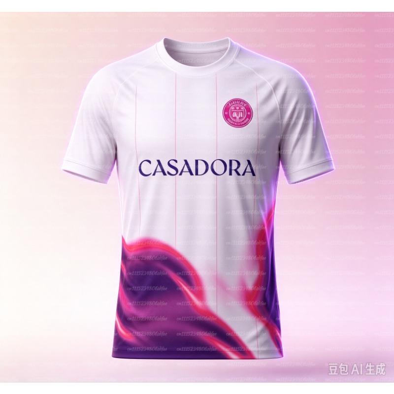 26‑27 Toulouse FC Football Jersey Shirt, Men Club Supporter Short Sleeve Tee, Quick‑Drying Breathable Match Sport Top