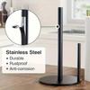 Stainless Steel Paper Towel Holder Kitchen Roll Rack No-Drill Countertop Vertical Paper Towel Organizer Bathroom Paper Stand