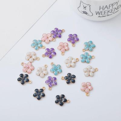 Korean-Style DIY Cherry Blossom Pendant Earrings & Keychain Accessories