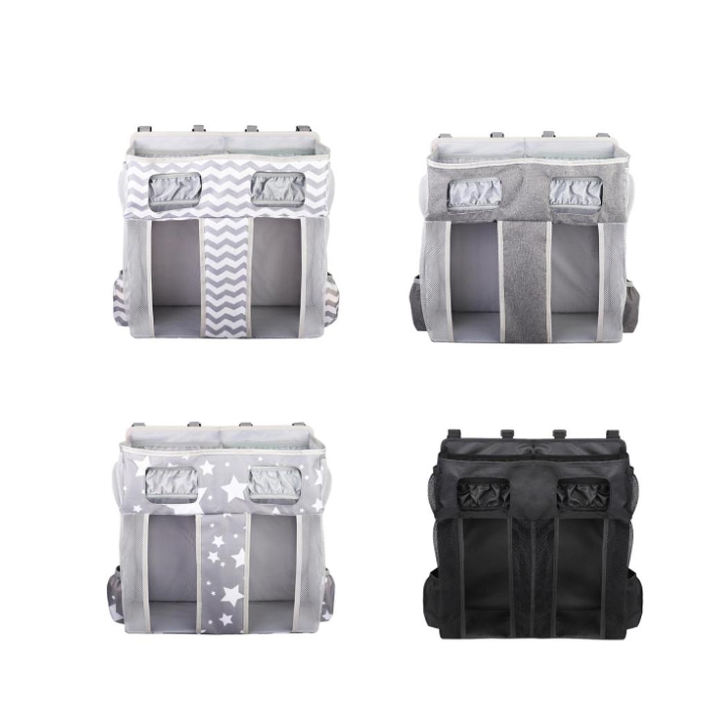 Hängender Windel-Organizer für Jungen, Mädchen, Bettspielzeug für Baby-Essentials mit Papierhalter, Aufbewahrungstasche für das Kinderzimmer, Baby-Windel-Stapler